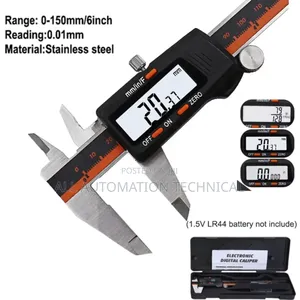 Digital Vernier Caliper 150mm (6") With Battèy