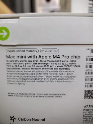 New Desktop Computer Apple Mac Mini M4 Pro 24GB Apple M4 Pro SSD 512GB