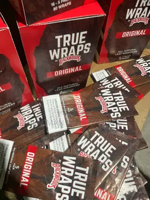 Original Backwoods True Wraps – Box of 16 Sachets (5 Wraps/Sachet )