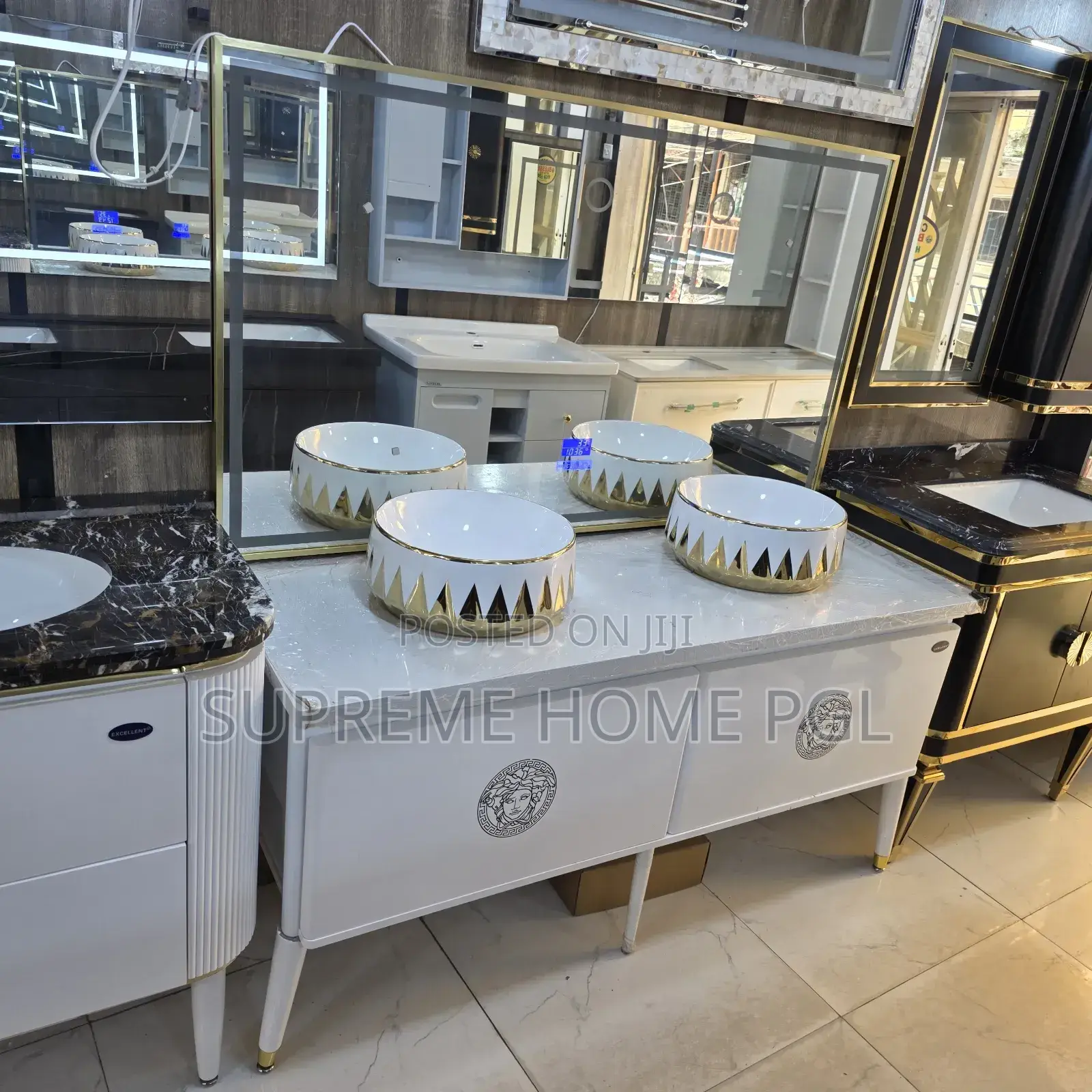 Luxury Double Wash Hand Basin Cabinet