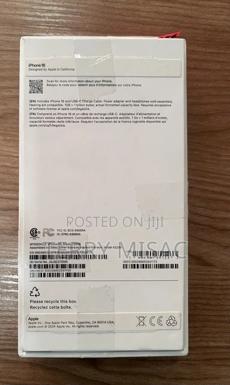 Apple iPhone 16 128 GB Black