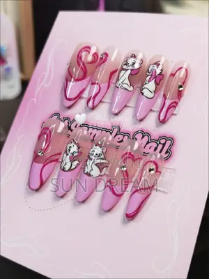 50pcs Press on Nail Card Pink Card 8.5cm*11cm