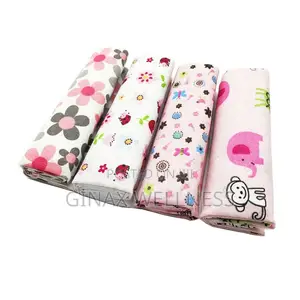 4-Piece Soft Cotton Baby Swaddle Blanket Pack | Receiving Blanket Set