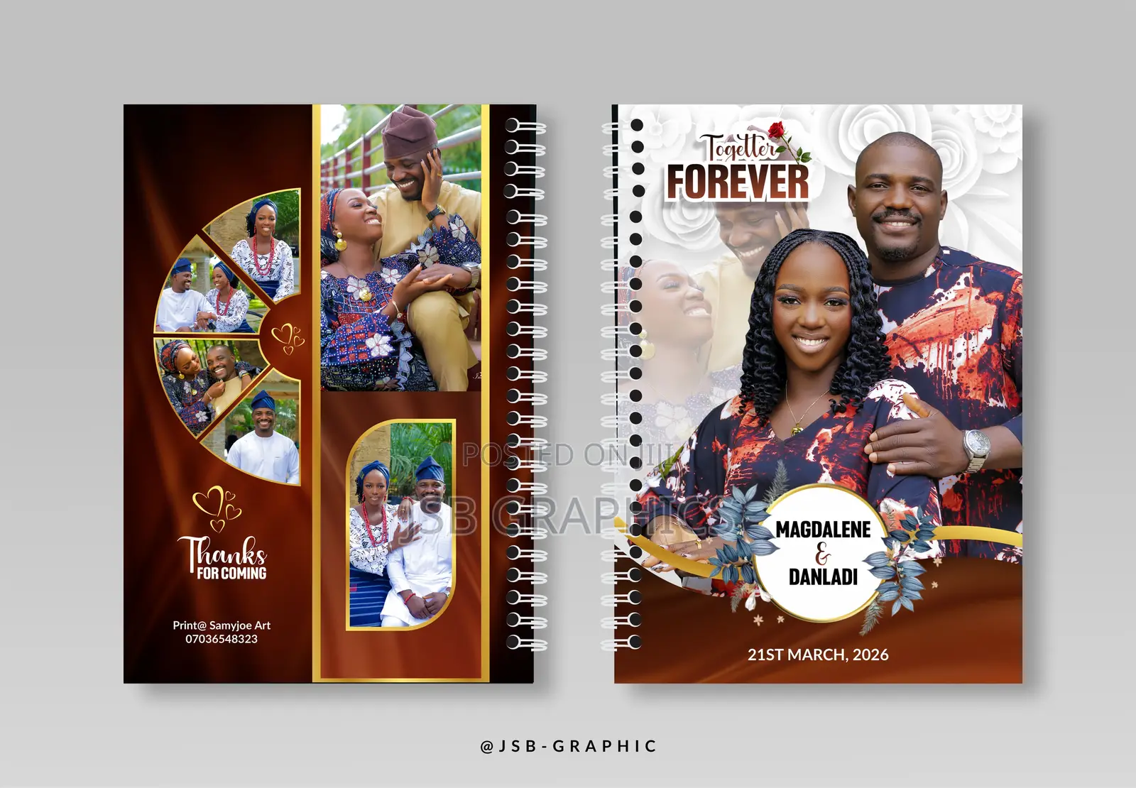 Wedding Souvenir Jotter With 50 Sheet Inside