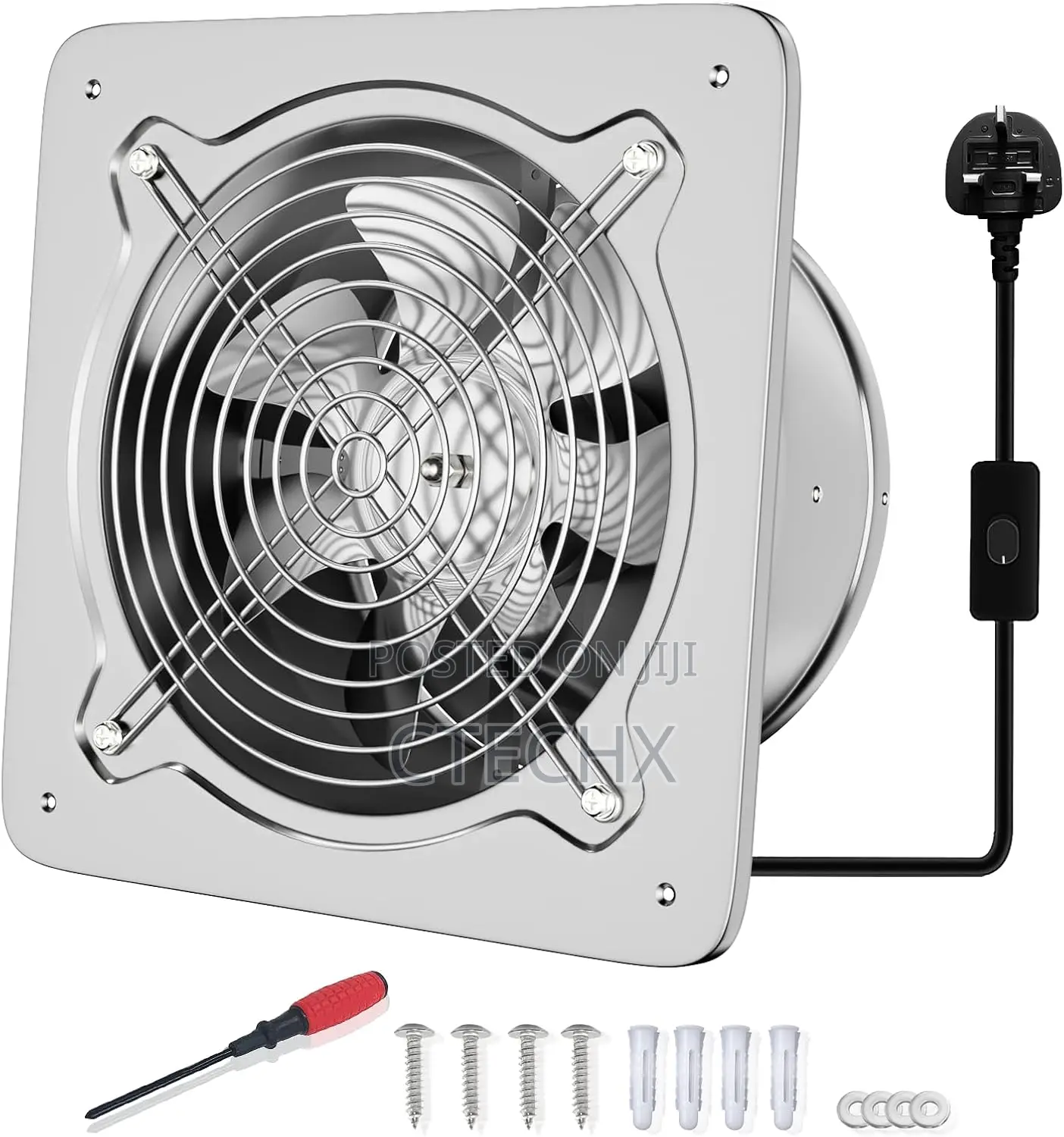 6 Inch/150mm Kitchen Exhaust Fan 525m3/H Metal Extractor Fan - CTechx ...