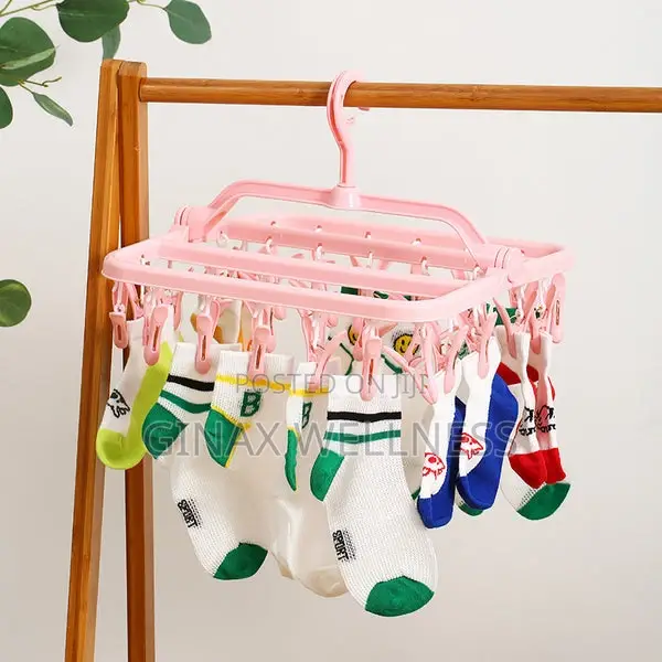 32-Clip Strong and Foldable Drying Rack for Saving Space