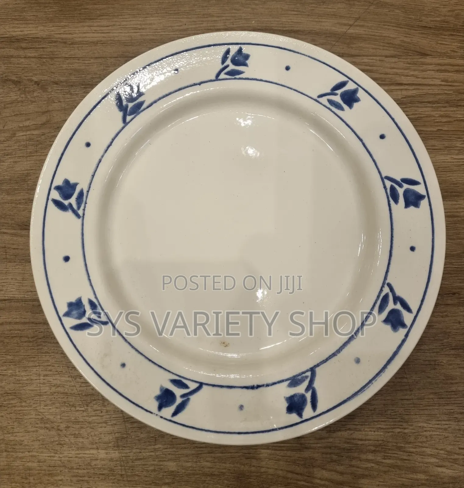 6 PCS Blue Flower Dinner Plate