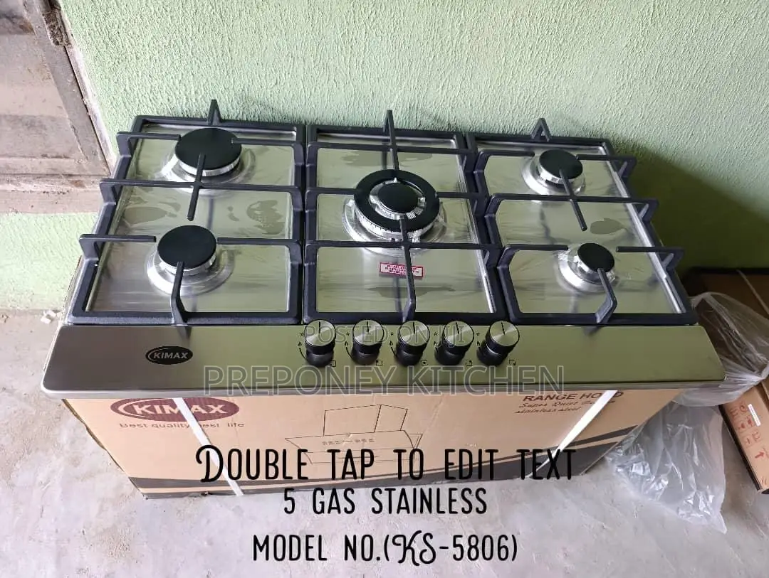 Kimax 5 Burner Gas Silver