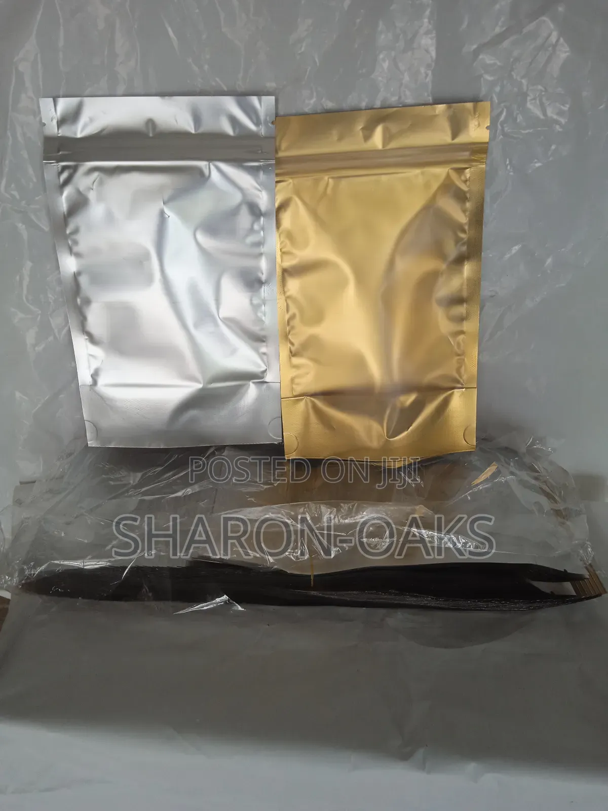 Gold Transparent Pouch 12×20cm