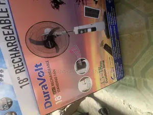 18” Duravolt Rechargeable Fan With Solar Panel