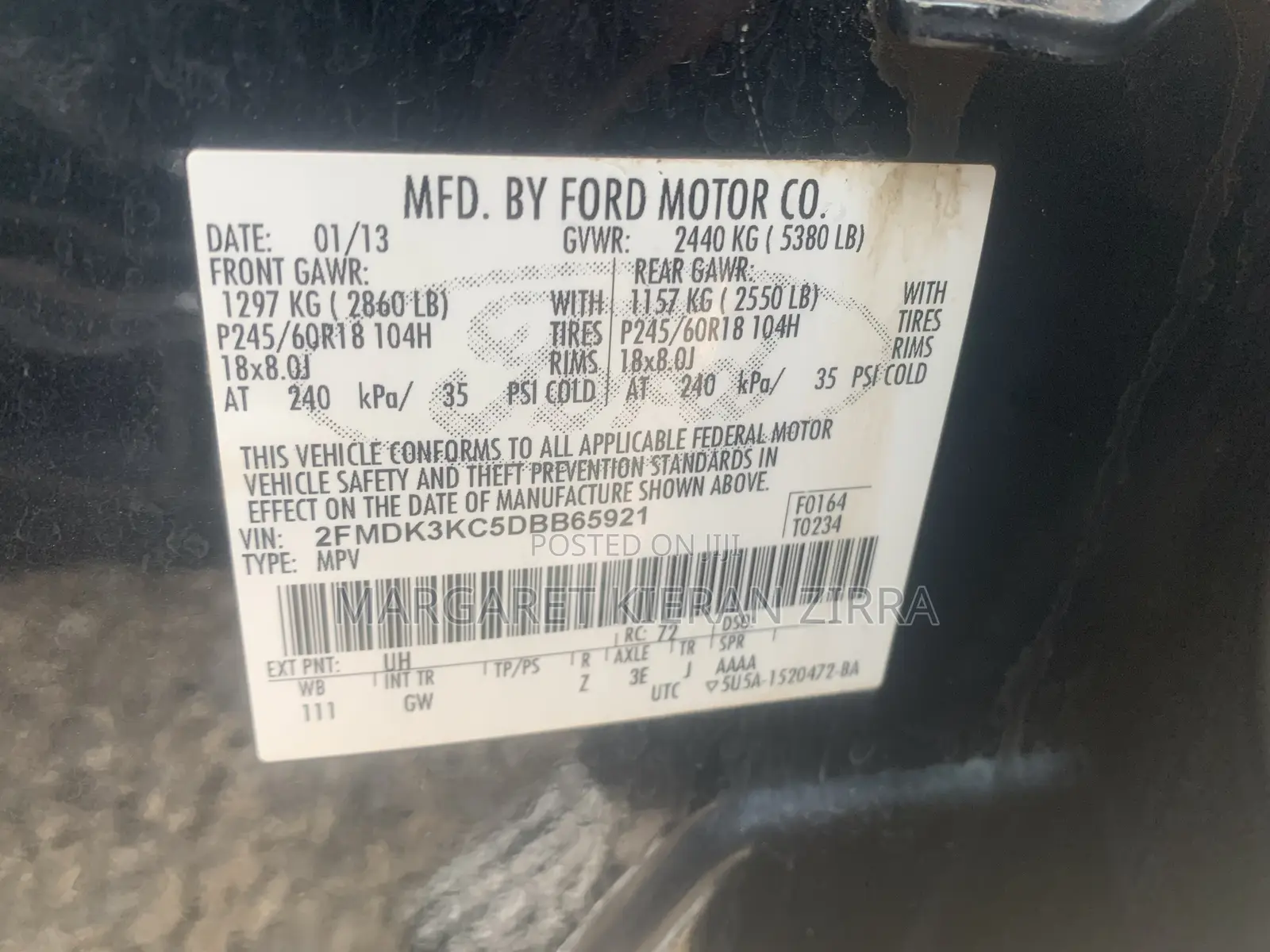 Ford Edge 2013 Black