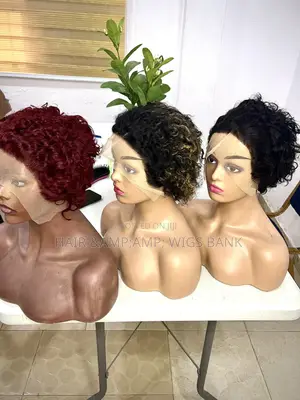 13by1 Frontal Curly Wig Col: Black/Wine/Piano