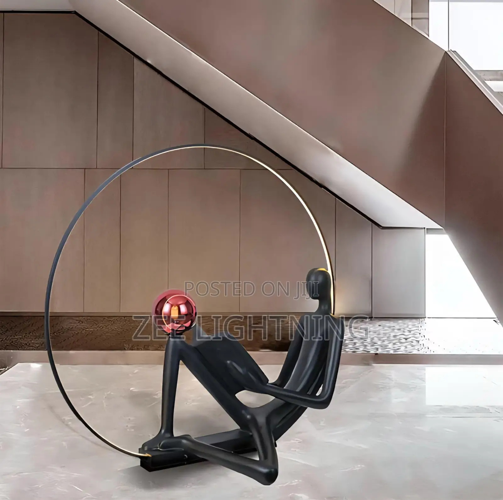 Humanoid Abstract Modern Art Figure Sculpture Floor Lamp