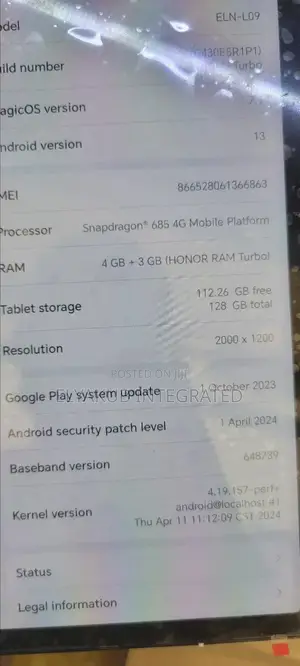 New Honor Pad X9 128 GB Gray