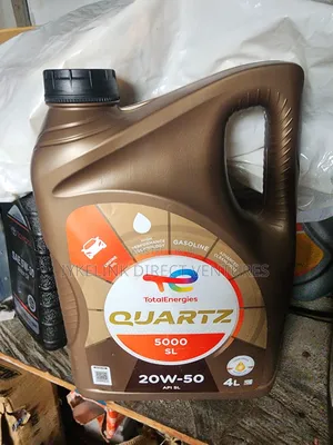 4-Liter Bottle of Totalenergies Quartz 5000 Sl 20w-50 Engine Oil.