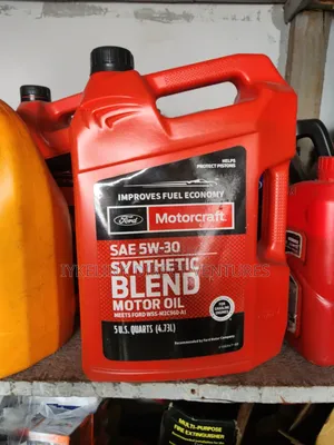 Motorcraft Sae 5w-30 Synthetic Blend Motor Oil.