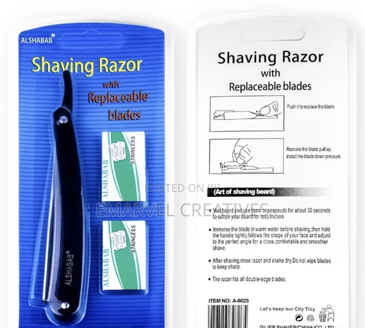 Professional Straight Razor Set for Men - Double Edge,