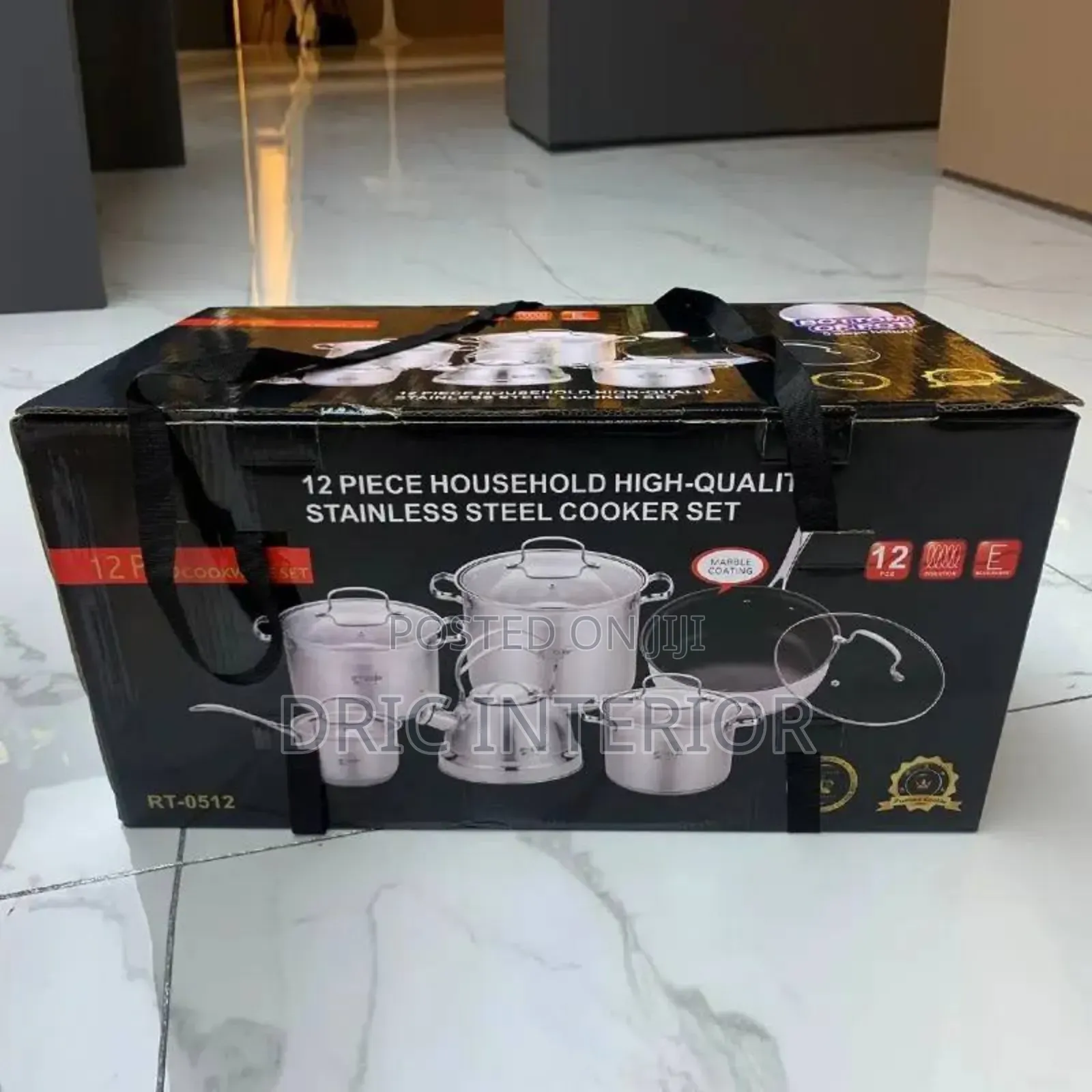 12pc Stainless Steel Pot Cookware Set