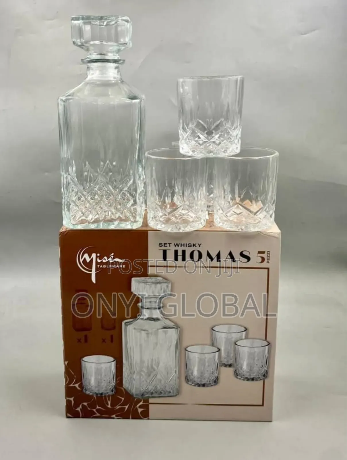 4 Set Glass Cup and Decanter