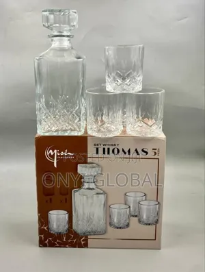 4 Set Glass Cup and Decanter
