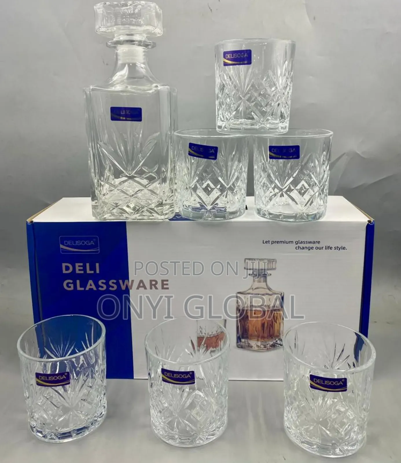6 Glass Cup With Decanter