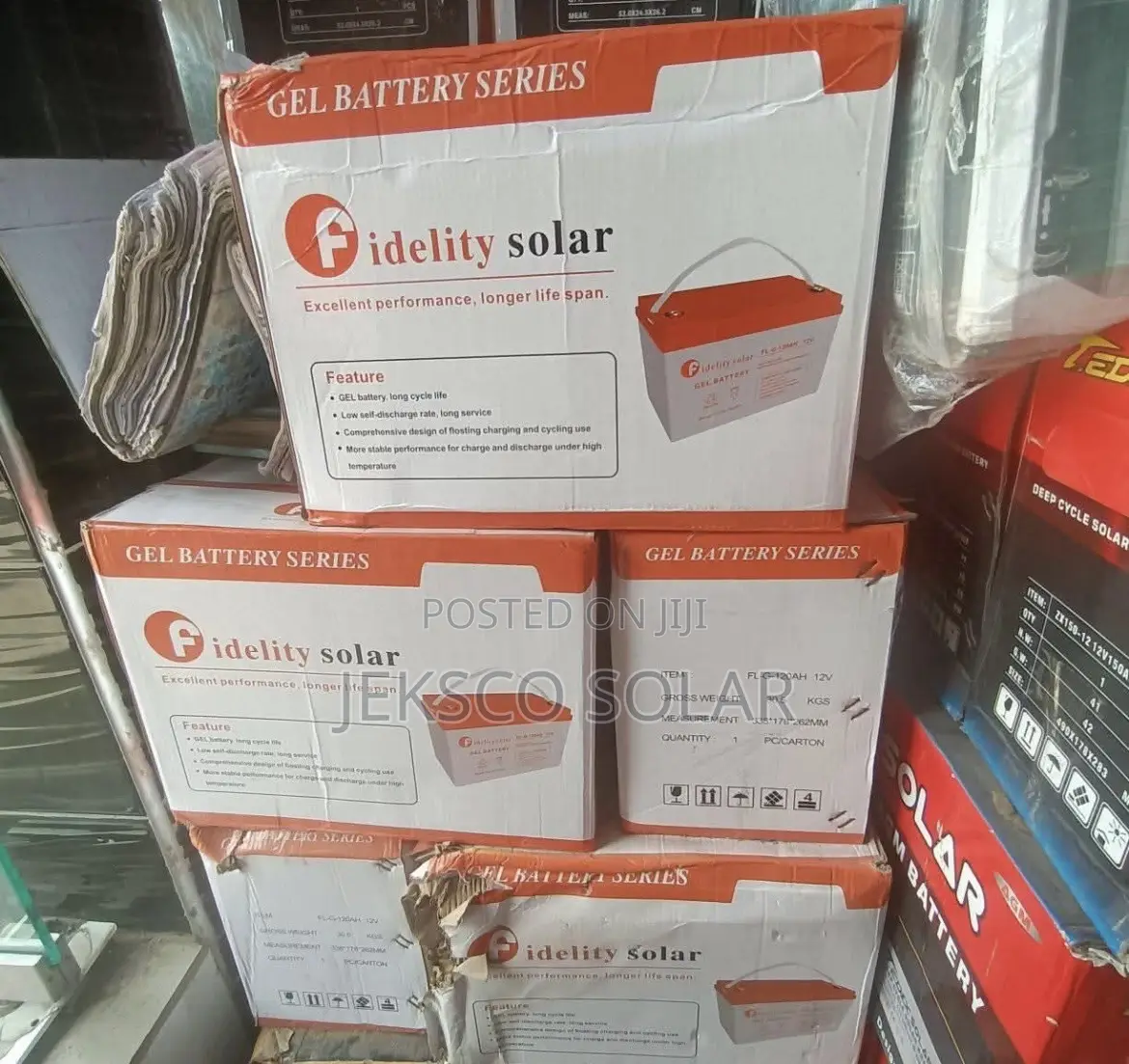 120ah Fidelity Drycell Solar Battery, 12v