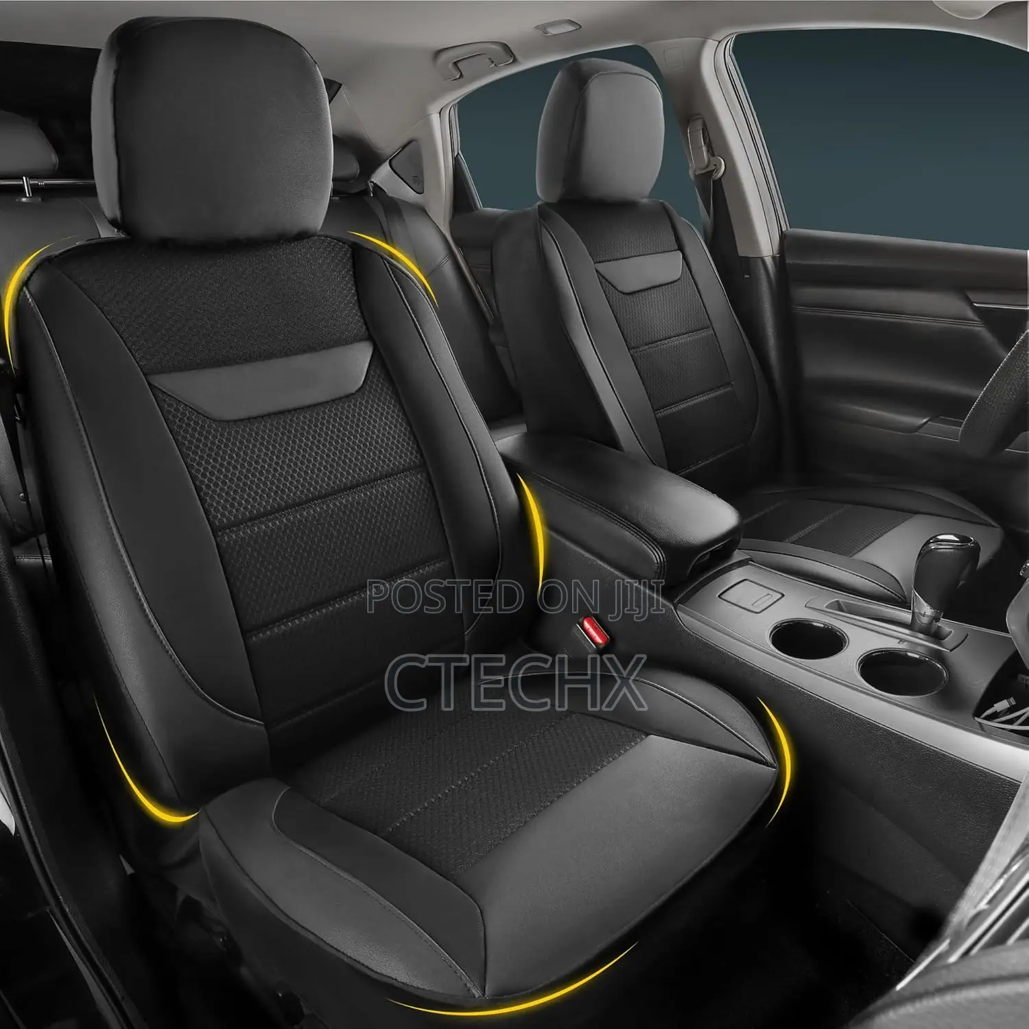 2 Pack Front Memory Foam Car Seat Covers, Breathable 4d Mesh