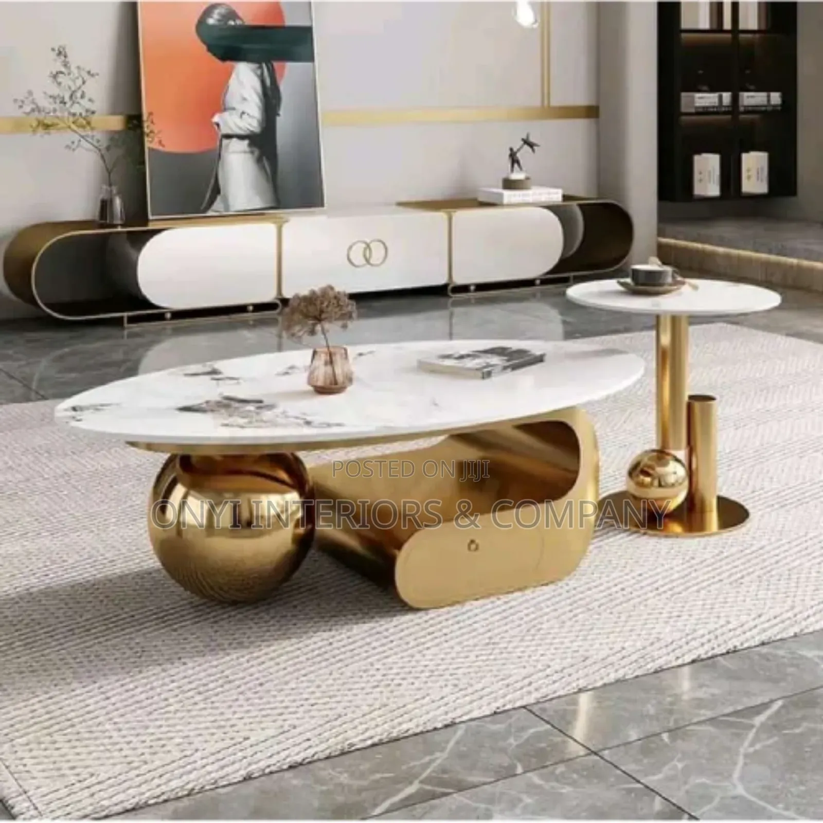 Latest Design Marble Center Table and Stool