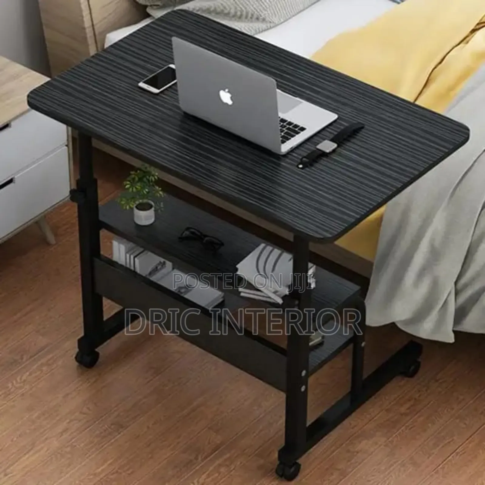 Adjustable Bedside Laptop Table - 3 Layers 80cm