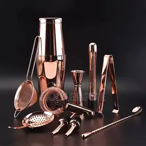 Stainless Steel Cocktail Shaker Ice Tong Mixer Drink Boston Bartender