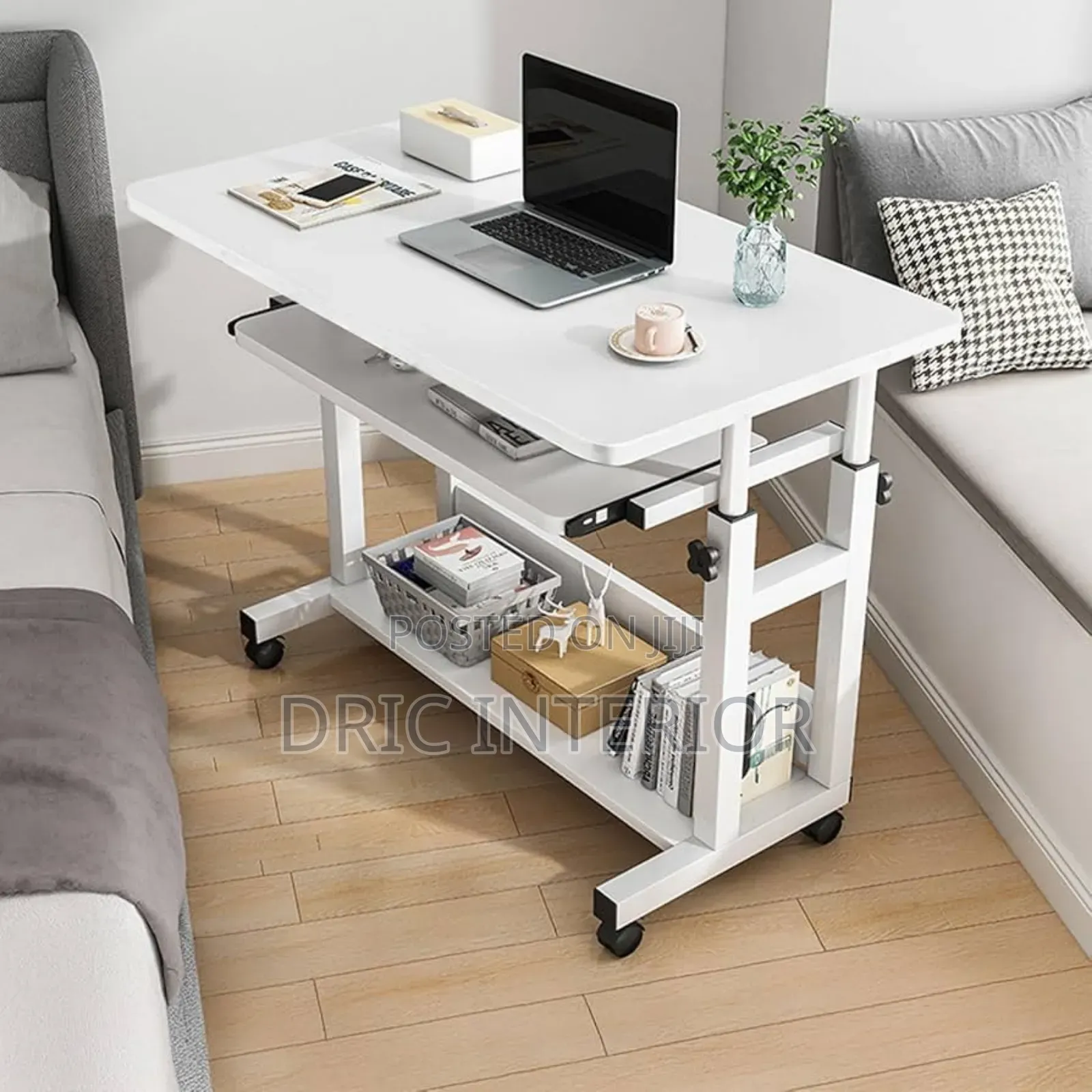 Adjustable 80cm Laptop Table With Drawer