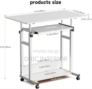 Adjustable 80cm Laptop Table With Drawer