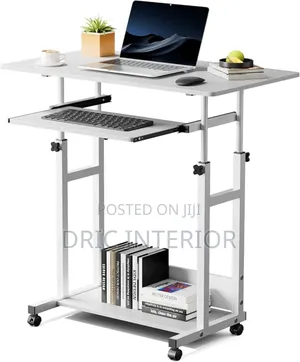 Adjustable 80cm Laptop Table With Drawer