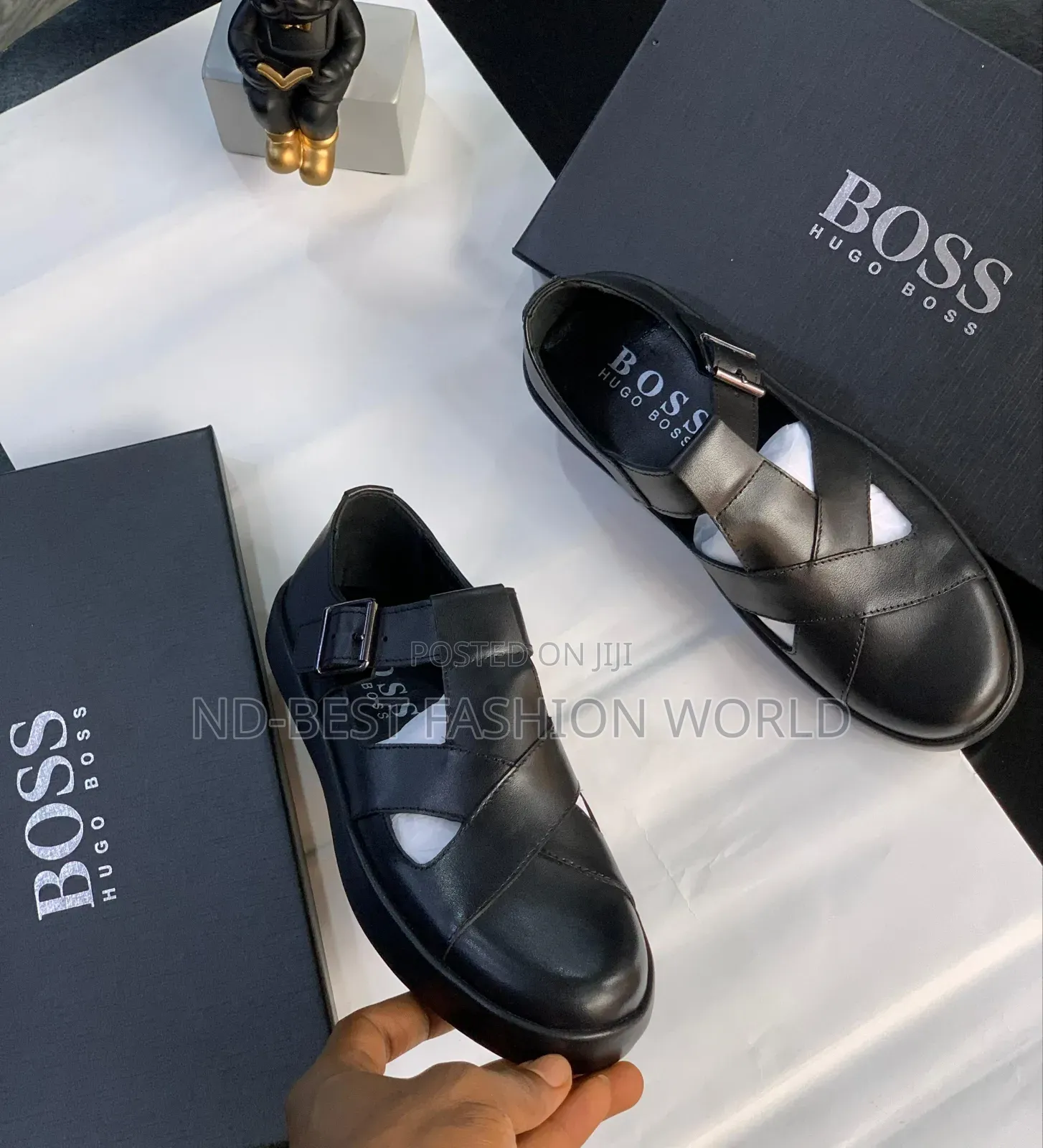 Boss Leather Slippers