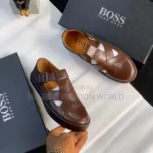 Boss Leather Slippers