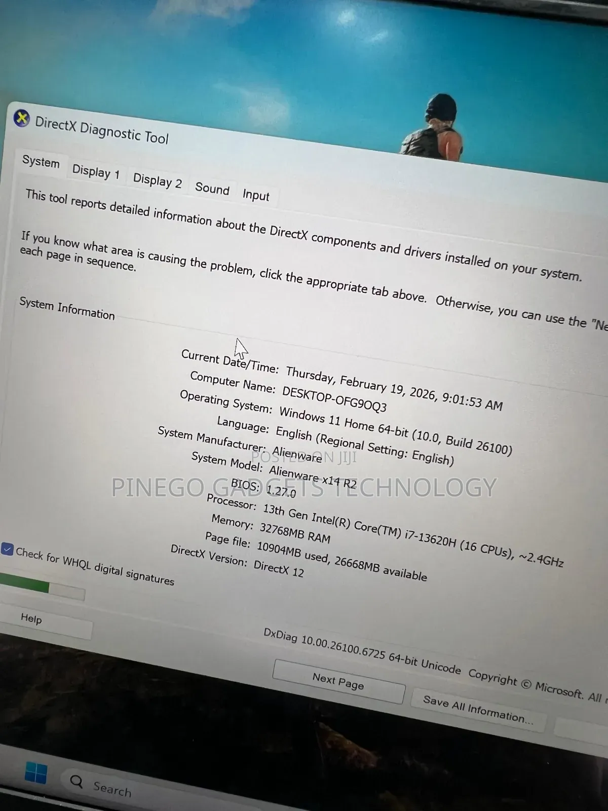Laptop Dell Alienware x14 32GB Intel Core i7 SSD 1T