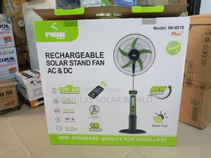 Iwin Rechargeable Solar Fan 18inches With Panel
