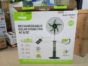 Iwin Rechargeable Solar Fan 18inches With Panel