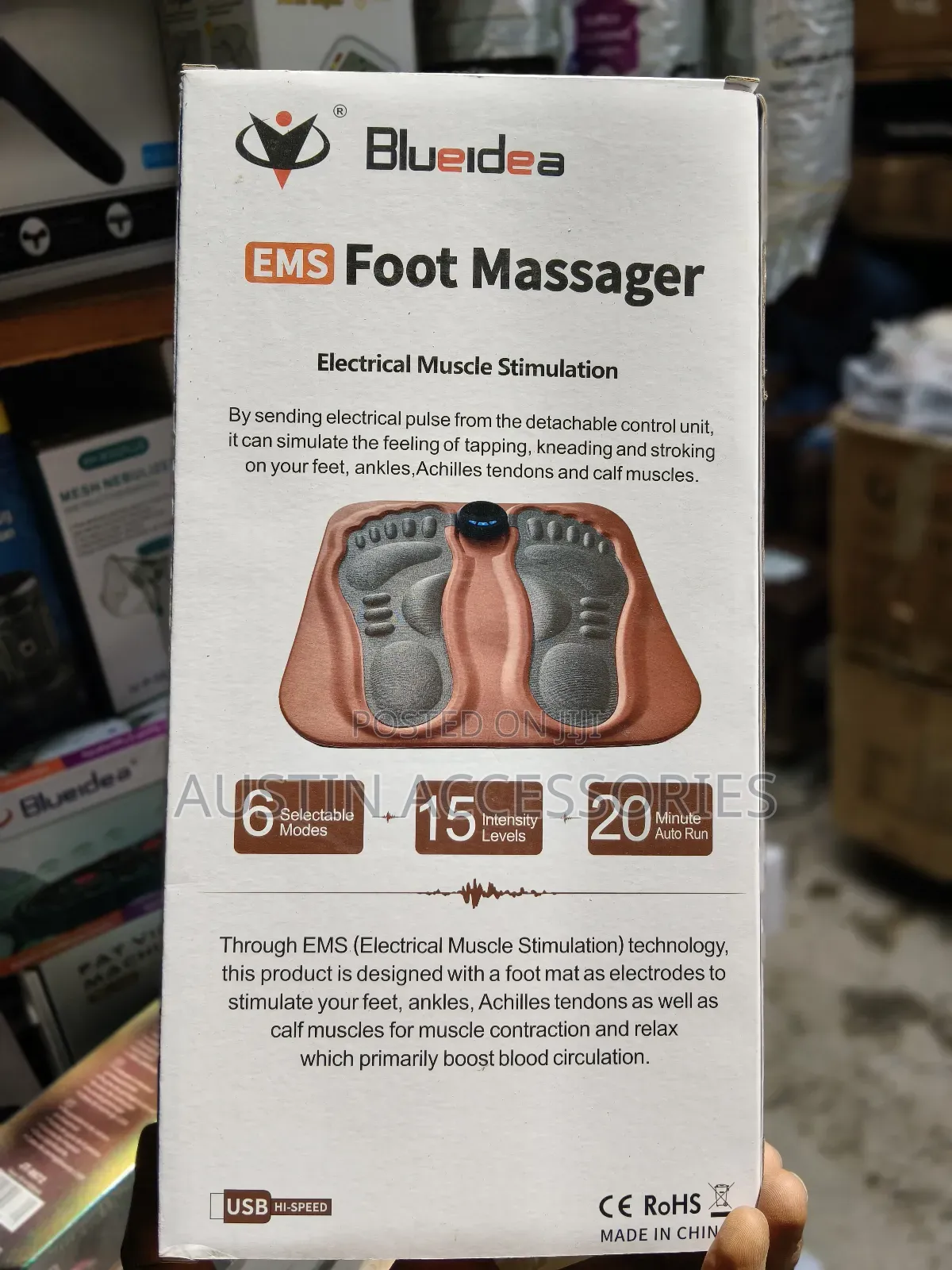 Blueidea Ems Foot Massager Muscle Stimulation and Vibration