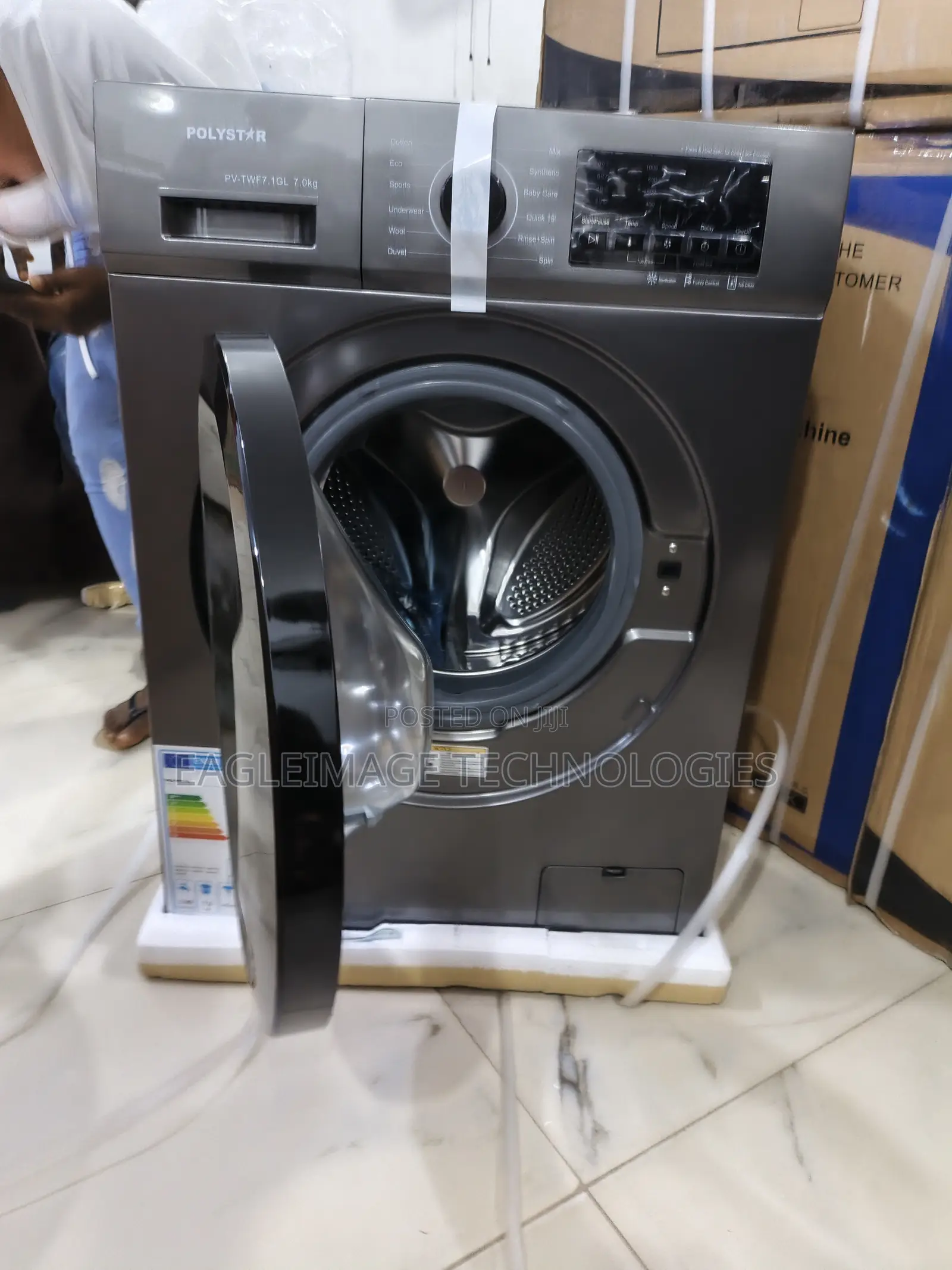 Black Polystar 7kg Front Loading Machine