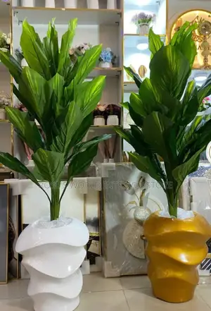Artificial Plants and Weave Vase