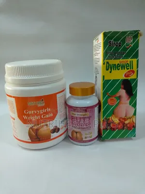 Curvygirls Weight Gain Powder+Butt Booster Capsules+Dynewell Syrup