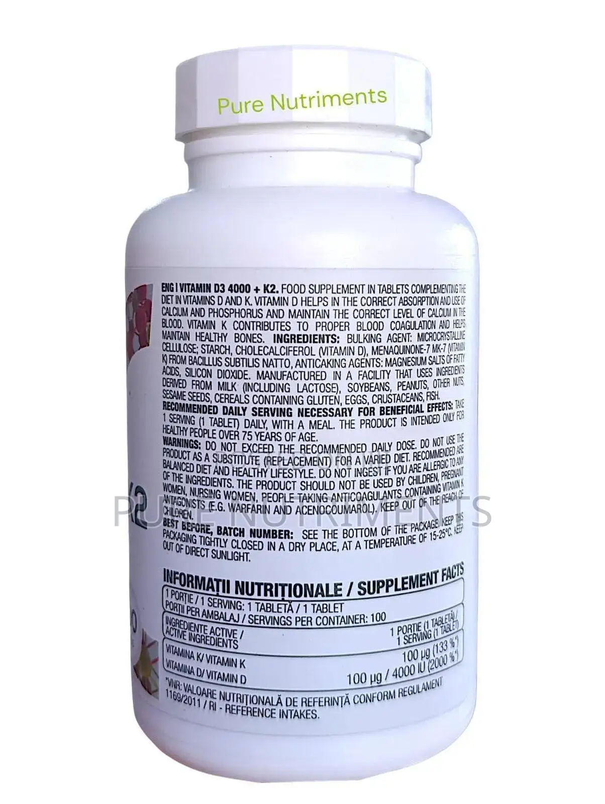 Ostrovit Vit D3 4000iu/ 100mcg Mk7 100tabs