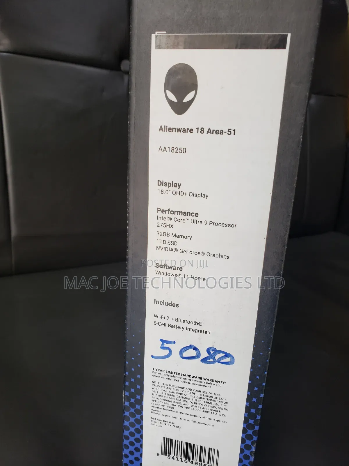 New Laptop Dell Alienware 18 Area-51 32GB Intel Core Ultra 9 SSD 1T