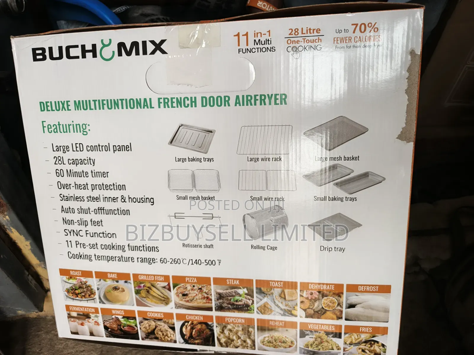 28l Multifunctional Air Fryer, 13 Functional Accessories Include.