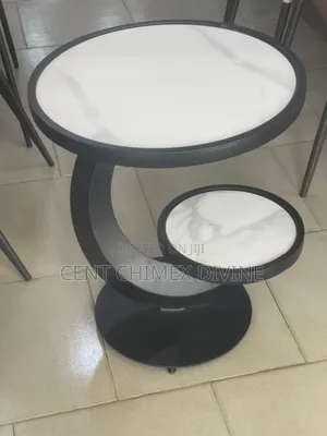 Black/White Top Side Stool