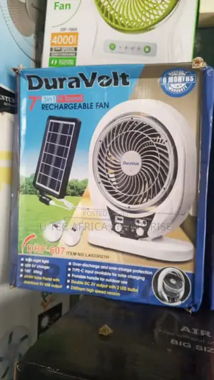 Duravolt Table Rechargeable Fan