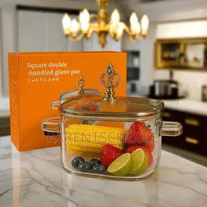 Gold Glass Saucepan Clear Cooking Pot