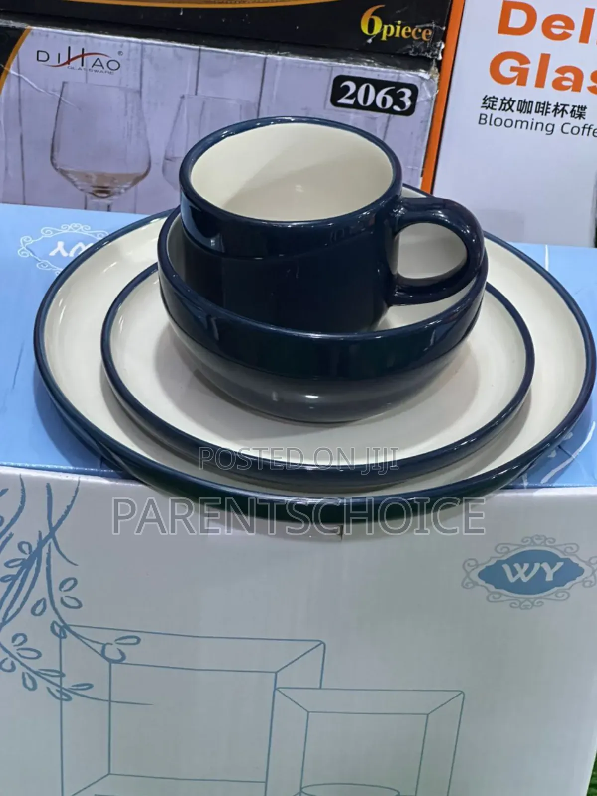 Melamine Dinnerware Sets, Kitchen Plates and Bowls 16 Pieces Dish Set