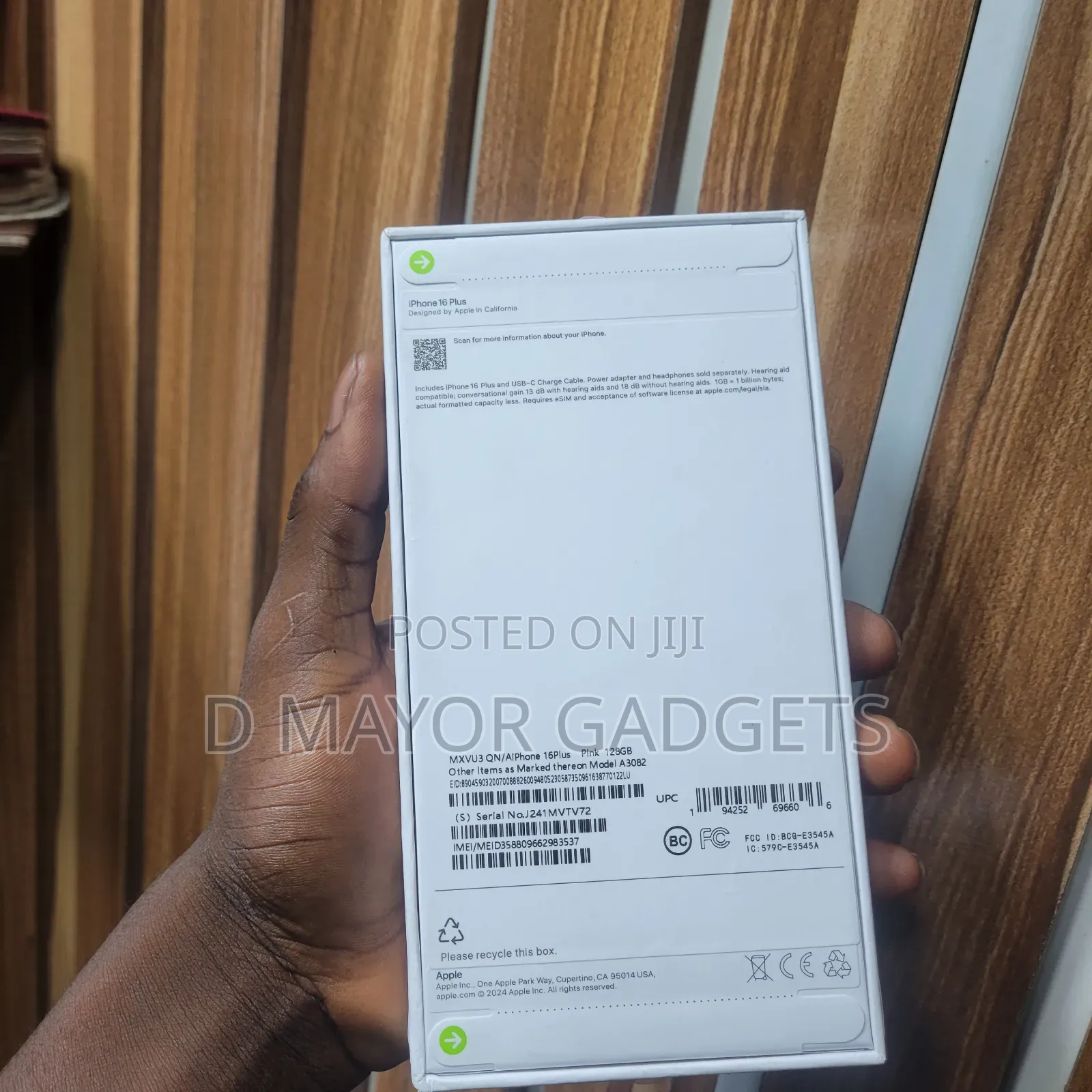 New Apple iPhone 16 Plus 128 GB Pink